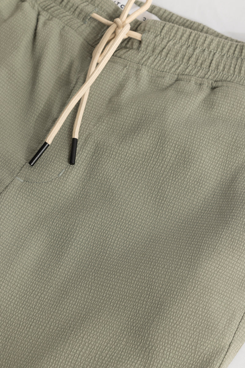 Men's Olive Casual Regular Fit Solid Chinos