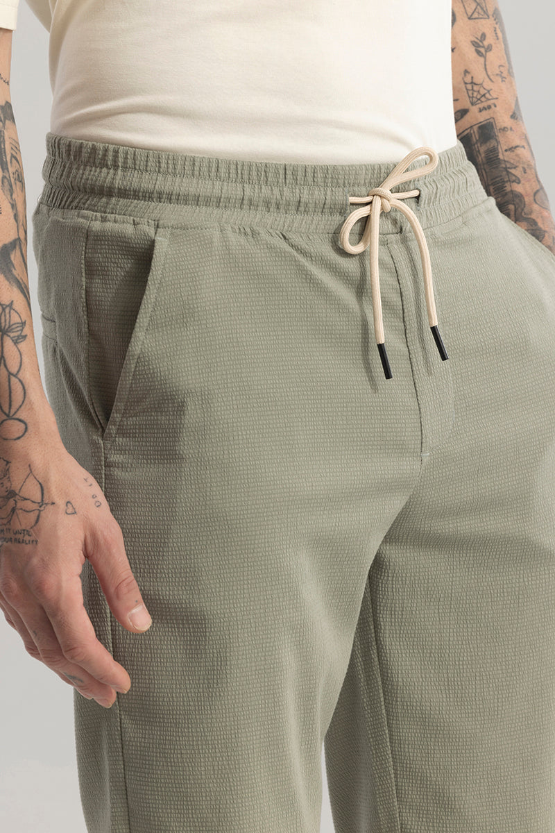 Men's Olive Casual Regular Fit Solid Chinos