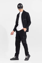 Men's Black Casual Baggy Fit Jeans