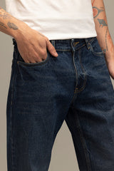 Men's Navy Casual Regular Fit Jeans