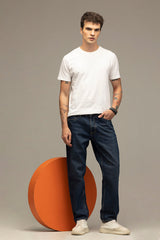 Men's Navy Casual Regular Fit Jeans