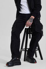 Men's Black Casual Baggy Fit Jeans