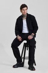 Men's Black Casual Baggy Fit Jeans