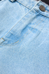 Men's Blue Casual Baggy Fit Printed Jeans