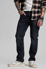 Men's Grey Casual Regular Fit Jeans