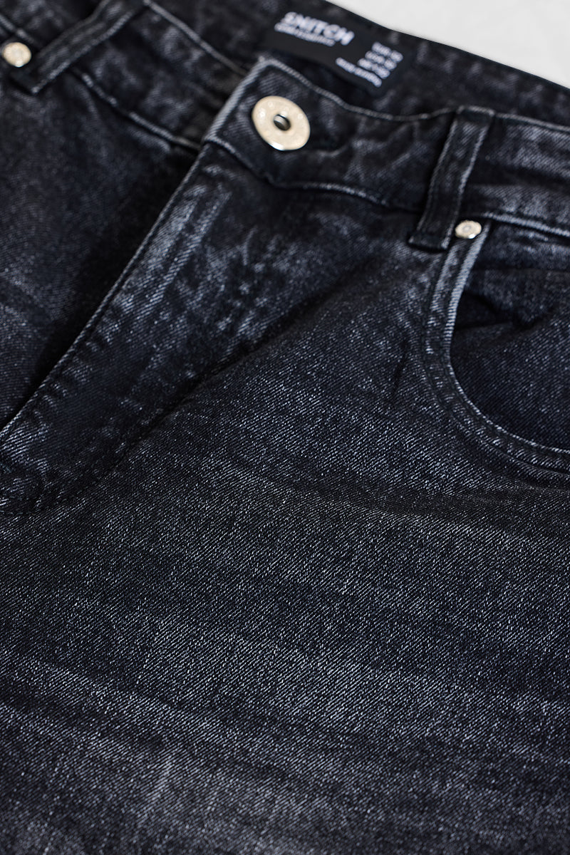Men's Grey Casual Regular Fit Jeans