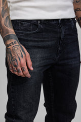 Men's Grey Casual Regular Fit Jeans