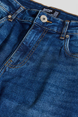 Men's Blue Casual Bootcut Fit Jeans
