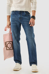 Men's Blue Casual Regular Fit Jeans