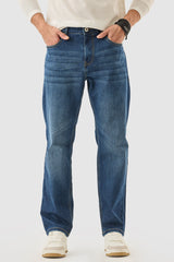 Men's Blue Casual Regular Fit Jeans