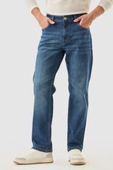 Men's Blue Casual Regular Fit Jeans
