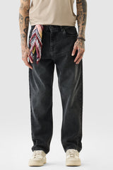 Men's Grey Casual Baggy Fit Jeans