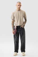 Men's Grey Casual Baggy Fit Jeans