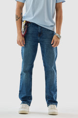 Men's Blue Casual Regular Fit Jeans