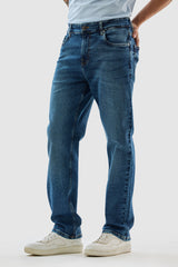 Men's Blue Casual Regular Fit Jeans