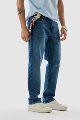 Men's Blue Casual Regular Fit Jeans