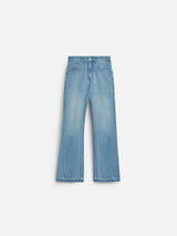 Men's Blue Casual Flared Fit Solid Jeans