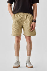 Men's Beige Casual Oversized Fit Shorts