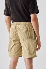 Men's Beige Casual Oversized Fit Shorts