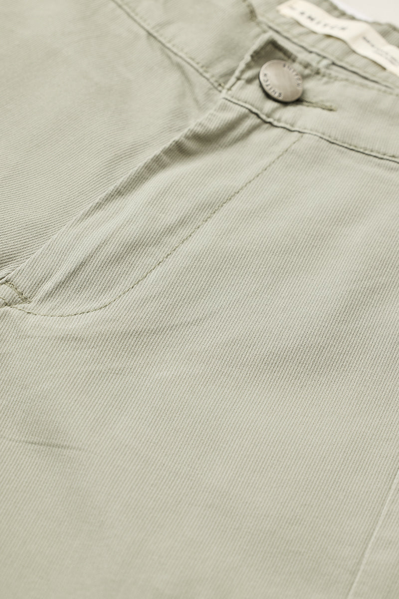 Men's Green Casual Regular Fit Solid Cargo