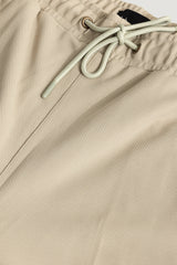 Men's Beige Casual Relaxed Fit Solid Trouser