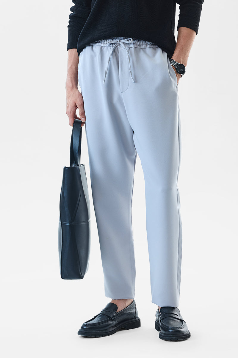 Men's Blue Casual Regular Fit Trouser