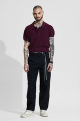 Men's Black Casual Regular Fit Solid Trousers