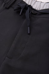 Men's Black Casual Regular Fit Solid Trousers