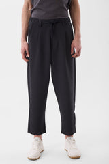 Men's Black Casual Regular Fit Solid Trousers