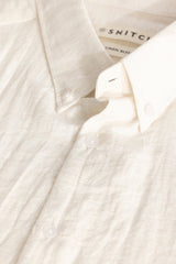 Men's White Casual Slim Fit Printed Full Sleeves Shirt