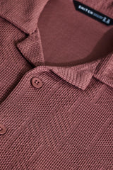 Men's Pink Casual Oversized Fit Printed Half Sleeves Shirt