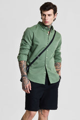 Men's Green Casual Slim Fit Shirt