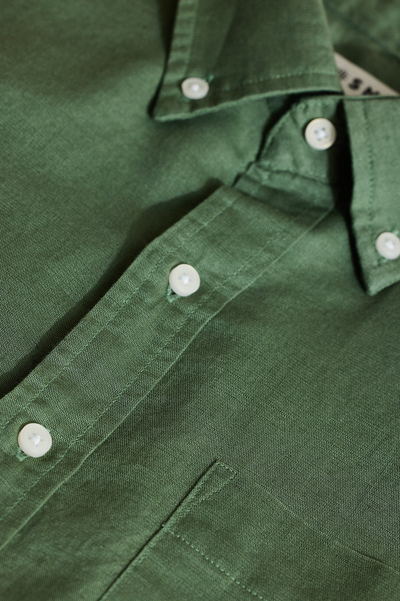 Men's Green Casual Slim Fit Shirt