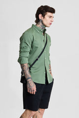Men's Green Casual Slim Fit Shirt