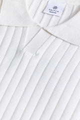Men's White Casual Slim Fit Printed Half Sleeves Polo Tshirt