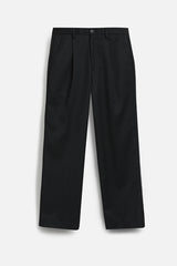 Men's Black Formal Regular Fit Solid Trousers
