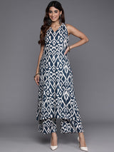 Women's Ikat Printed Pure Cotton Kurta With Palazzos