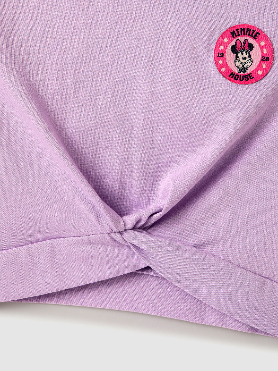 Girls Cotton Purple Minnie Mouse Tshirt