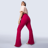 Women's Magenta Sports Bootcut Pant