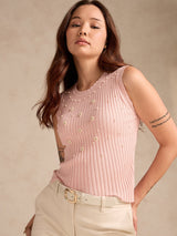 Women's Rose Gold Studded Tank