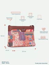 Women's Multicolor Vegan Leather Finish Sling Bag - 3.69L