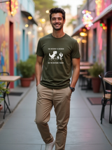 Men's Green Casual Regular Printed Half Sleeves Tshirt
