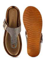 Women's Brown Casual Buckle Sandals