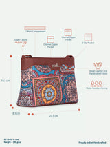 Women's Multicolor Vegan Leather Finish Sling Bag - 3.69L