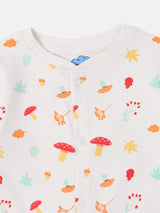 Girls Multicolor Casual Printed Sleepsuits - Pack of 2
