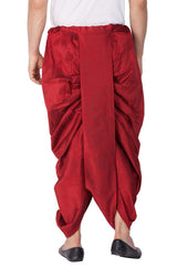 Men's Maroon Festive Ethnic Dhoti