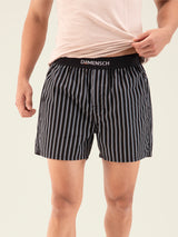 Men's Black Casual Printed Ultra-Light Cotton Regular Fit Boxer