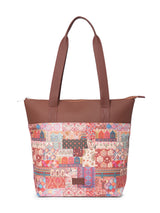 Women's Multicolor Vegan Leather Finish Tote Bag - 15.5L