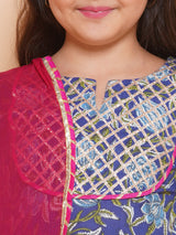 Girls Printed Ready to Wear Lehenga and Choli with Dupatta