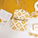 Women's Yellow Stardust Sparkle Go Social Sling Bag